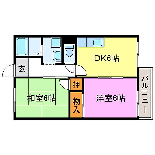 滋賀県湖南市柑子袋東3丁目 甲西駅 2DK アパート 賃貸物件詳細