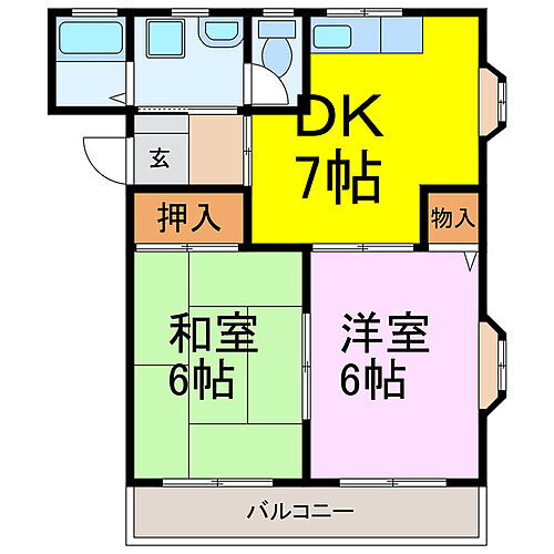 栃木県下都賀郡野木町大字丸林 野木駅 2DK アパート 賃貸物件詳細