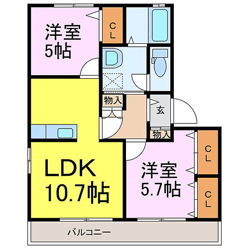 アステール 1階 2LDK 賃貸物件詳細