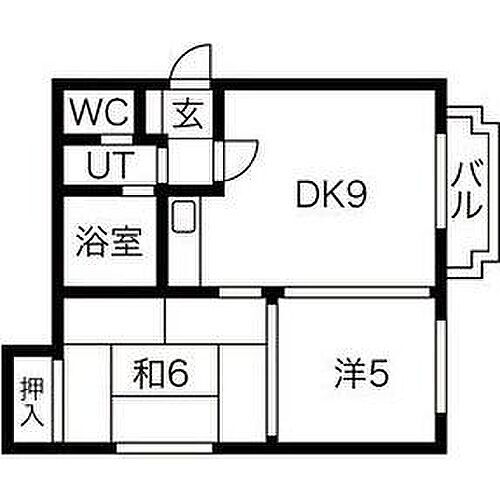 ティファニー北円山 2階 2DK 賃貸物件詳細