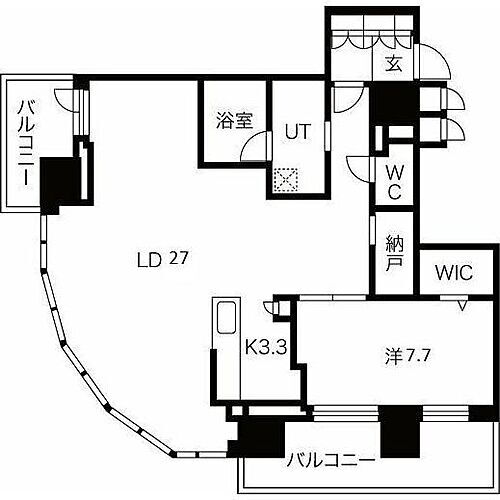 ＯＮＥ札幌ステーションタワー 38階 1LDK 賃貸物件詳細