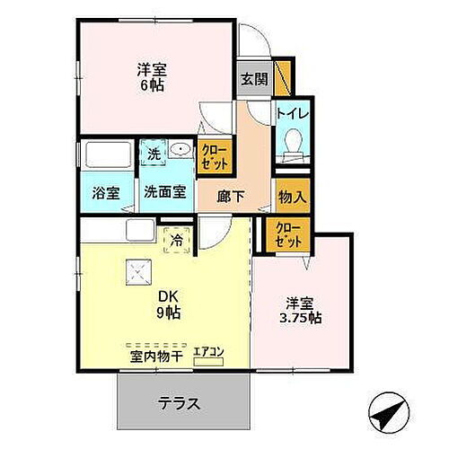 千葉県流山市西平井1丁目 流山セントラルパーク駅 2DK アパート 賃貸物件詳細
