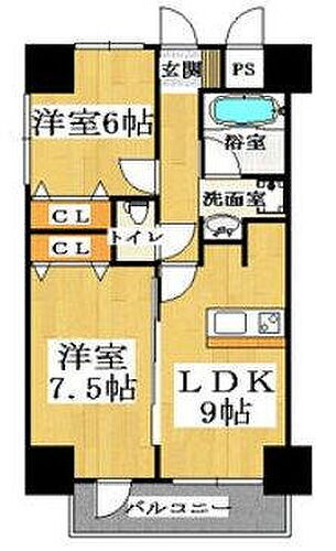 ＢＧＣ難波タワー 2階 2LDK 賃貸物件詳細