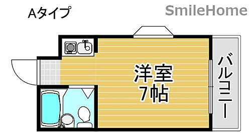 プリエール住之江御崎 8階 1K 賃貸物件詳細