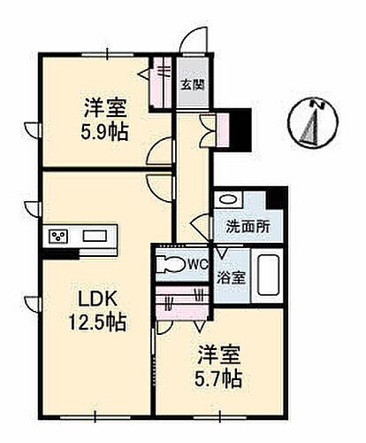 広島県尾道市向島町5553-7 尾道駅 2LDK アパート 賃貸物件詳細