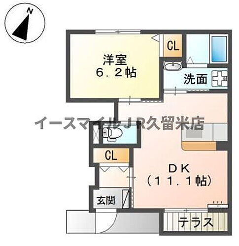 福岡県久留米市高良内町2741-3 南久留米駅 1LDK アパート 賃貸物件詳細