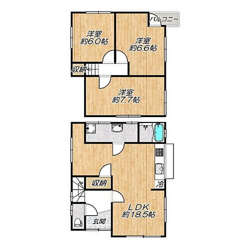 大阪府富田林市伏山３丁目 賃貸一戸建て