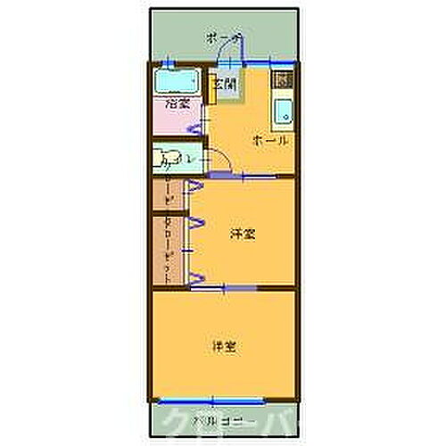 シティーハイム 1階 2DK 賃貸物件詳細
