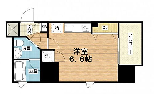 レジディア谷町 5階 ワンルーム 賃貸物件詳細