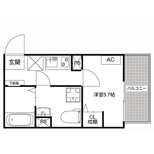 埼玉県草加市神明2丁目 草加駅 1K アパート 賃貸物件詳細