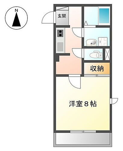 岐阜県大垣市北方町1丁目 大垣駅 1K アパート 賃貸物件詳細