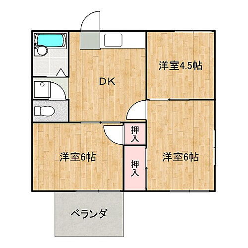 広島県福山市伊勢丘8丁目 大門駅 3DK アパート 賃貸物件詳細