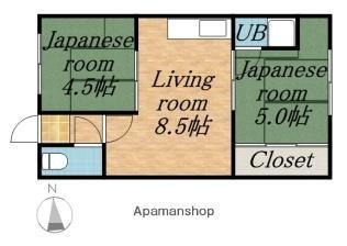 北海道札幌市北区太平十二条4丁目 百合が原駅 2DK アパート 賃貸物件詳細