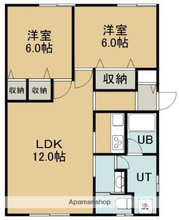 北海道函館市北美原1丁目 2LDK アパート 賃貸物件詳細