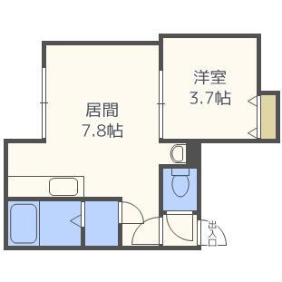 北海道札幌市豊平区平岸一条1丁目 中の島駅 1DK アパート 賃貸物件詳細
