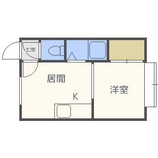 北海道札幌市豊平区中の島一条4丁目 中の島駅 1DK アパート 賃貸物件詳細