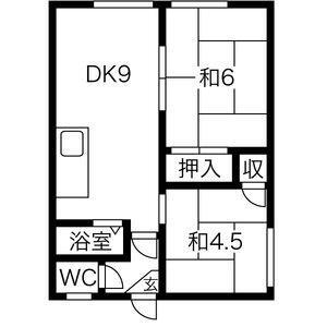 春栄荘 2階 2DK 賃貸物件詳細