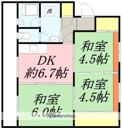 ユートピア川原３号棟 4階 3DK 賃貸物件詳細