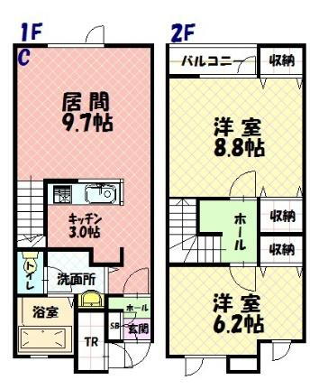 メゾン北彩都 1階 2LDK 賃貸物件詳細