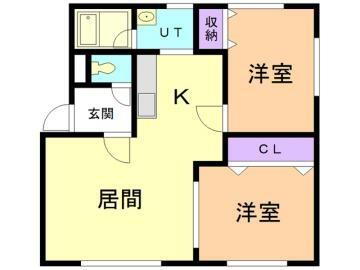 北海道札幌市豊平区福住二条9丁目 福住駅 2LDK アパート 賃貸物件詳細