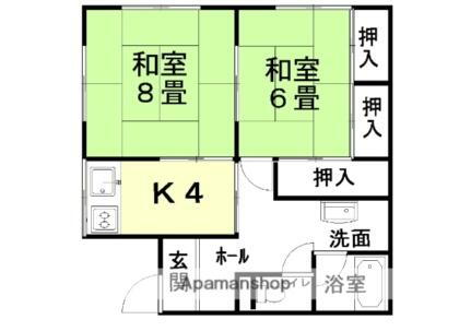 望山荘 1階 2K 賃貸物件詳細