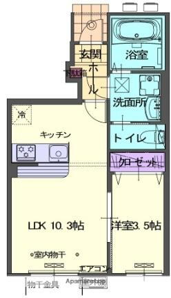 岩手県北上市青柳町2丁目 北上駅 1LDK アパート 賃貸物件詳細