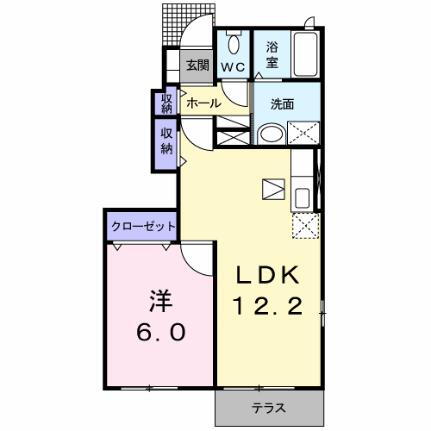 メロウ　アヴェニューＢ 1階 1LDK 賃貸物件詳細