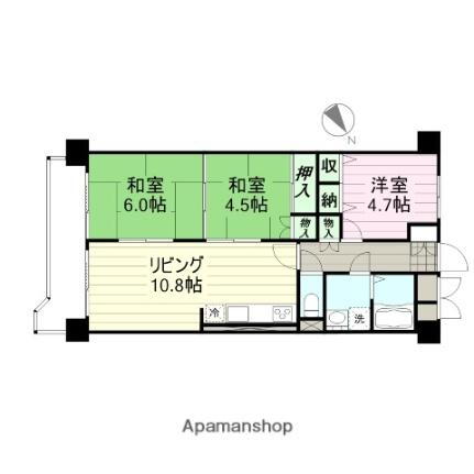 シャンボール第二荒町 5階 3LDK 賃貸物件詳細