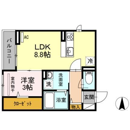 Ｄーｒｏｏｍ志波町 2階 1LDK 賃貸物件詳細
