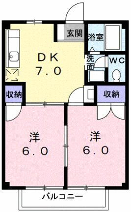 宮城県仙台市太白区西中田7丁目 南仙台駅 2DK アパート 賃貸物件詳細