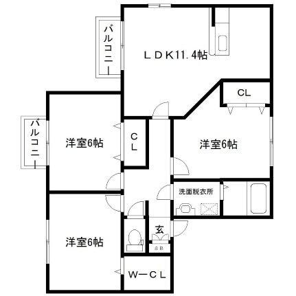 宮城県仙台市太白区郡山字谷地田東 太子堂駅 3LDK アパート 賃貸物件詳細