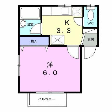 コーポ如月 2階 1K 賃貸物件詳細