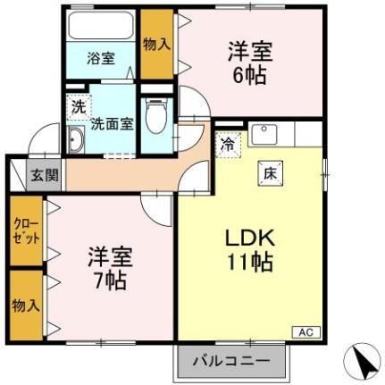 宮城県宮城郡利府町神谷沢字館ノ内 岩切駅 2LDK アパート 賃貸物件詳細