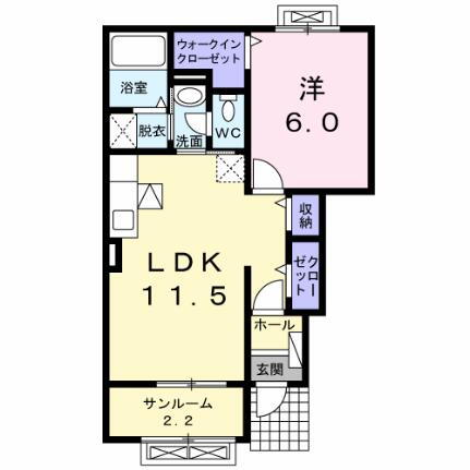 カーサ花沢　Ｉ 1階 1LDK 賃貸物件詳細