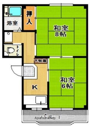 ＭＡＲＵＣＯ備前舘 2階 2K 賃貸物件詳細