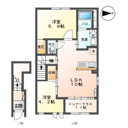 福島県郡山市安積町日出山字神明下 郡山駅 2LDK アパート 賃貸物件詳細