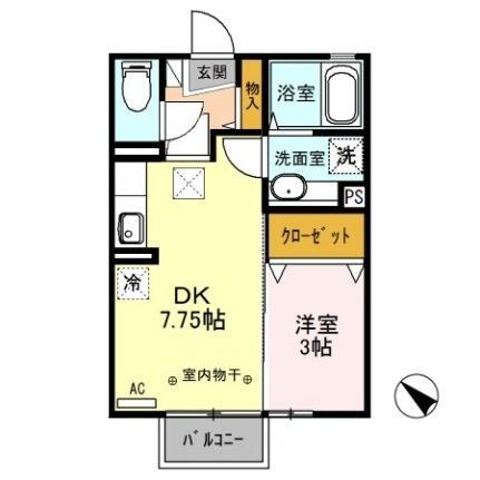 栃木県小山市西城南1丁目 小山駅 1DK アパート 賃貸物件詳細