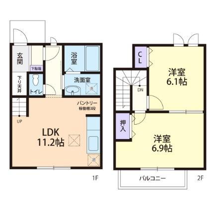 ＦＡＭＩＬＬＥ 2階 2LDK 賃貸物件詳細
