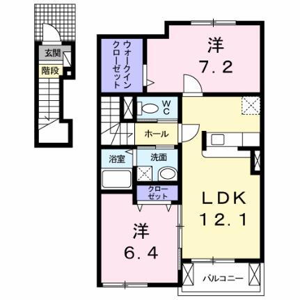 栃木県大田原市加治屋 野崎駅 2LDK アパート 賃貸物件詳細