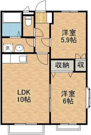 栃木県真岡市熊倉1丁目 真岡駅 2LDK アパート 賃貸物件詳細