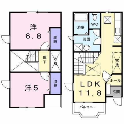 栃木県宇都宮市清原台5丁目 宇都宮駅 2LDK アパート 賃貸物件詳細