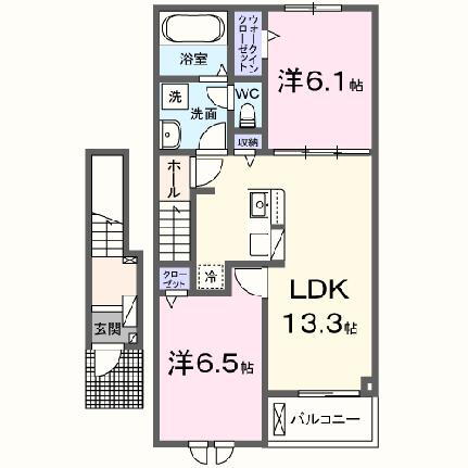 ＭＡＨＡＮＡ　ＷＥＳＴ 2階 2LDK 賃貸物件詳細