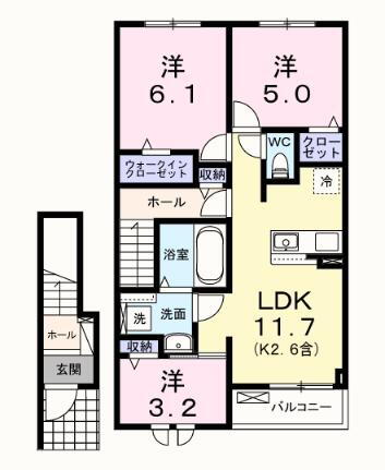 サニーリーヴズ 2階 3LDK 賃貸物件詳細