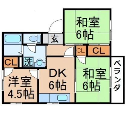 メゾン藤 2階 3DK 賃貸物件詳細