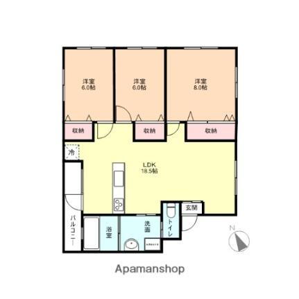 富山県射水市片口 3LDK アパート 賃貸物件詳細
