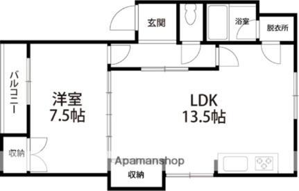 石川県金沢市古府町南 金沢駅 1LDK アパート 賃貸物件詳細
