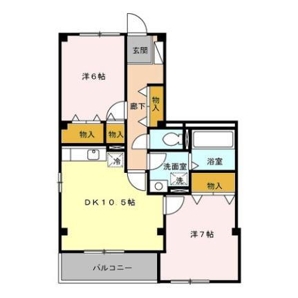 グリーンハイツ　Ｆ 3階 2LDK 賃貸物件詳細