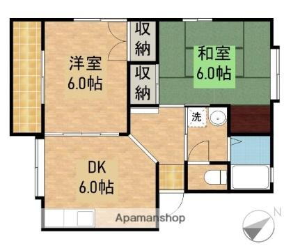 静岡県浜松市中央区有玉台1丁目 浜松駅 2DK アパート 賃貸物件詳細