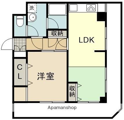 トピア鷹匠 5階 1LDK 賃貸物件詳細