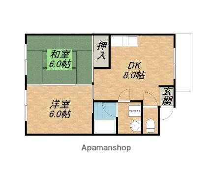 滋賀県甲賀市水口町虫生野中央 貴生川駅 2DK アパート 賃貸物件詳細